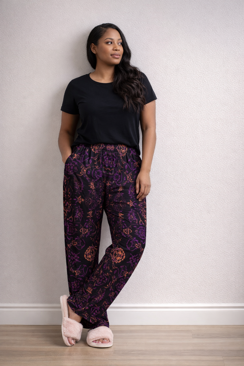 Orchid Dusk Women's Pajama Pants (AOP)