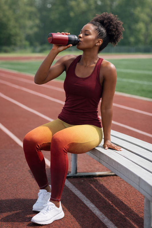 Golden Merlot Women's Cut & Sew Casual Leggings (AOP)