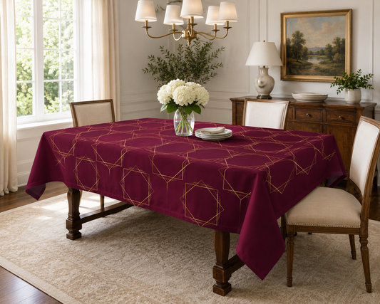 Gilded Elegance (Burgundyj) Tablecloths