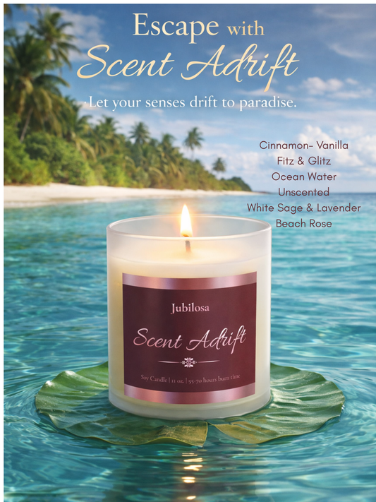 Scent Adrift Glass Candle, 11oz