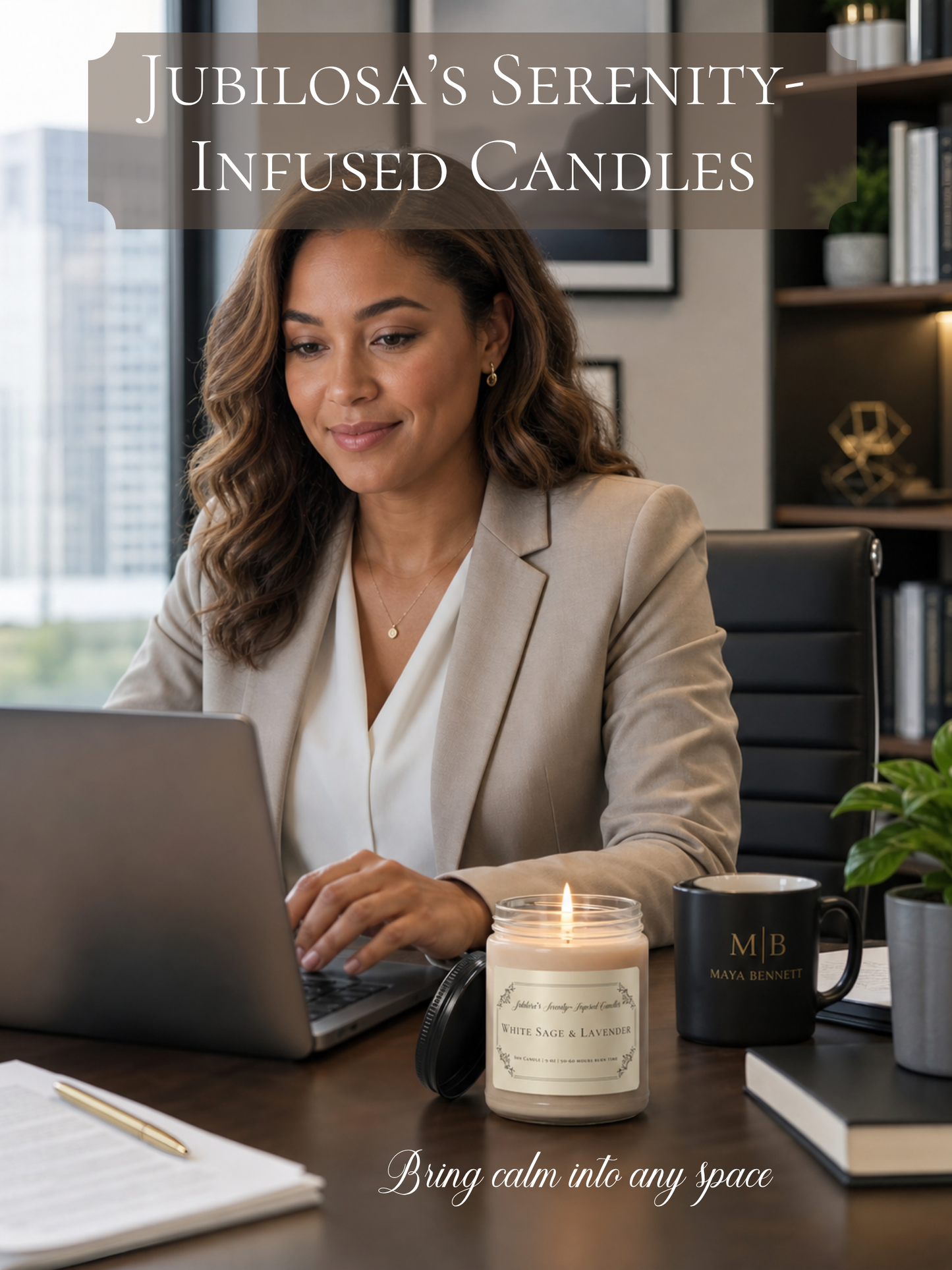 Jubilosa's Serenity-Infused Scented Soy Candles, 9oz