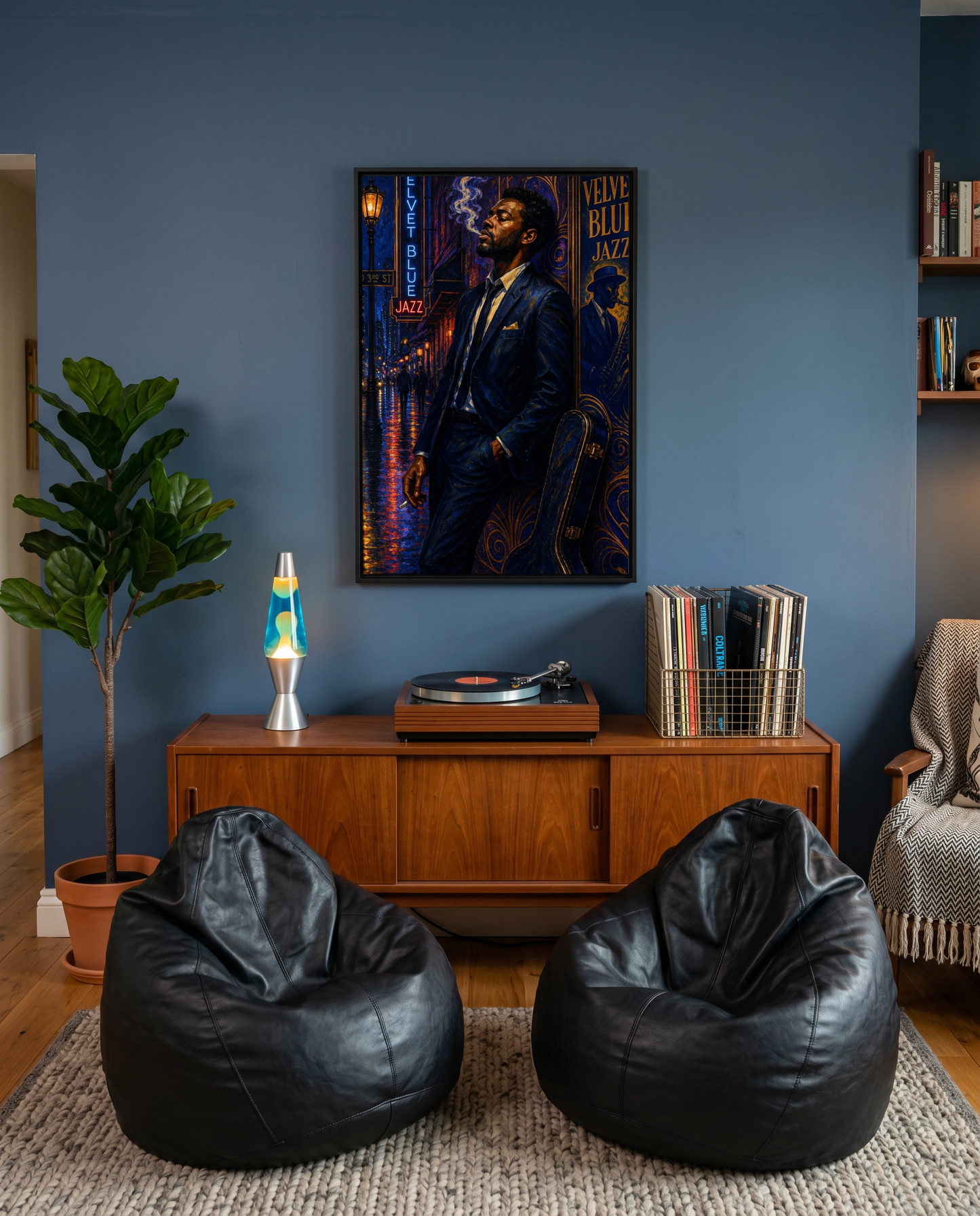 After the Gig Framed Retro Jazz Music Canvas Print