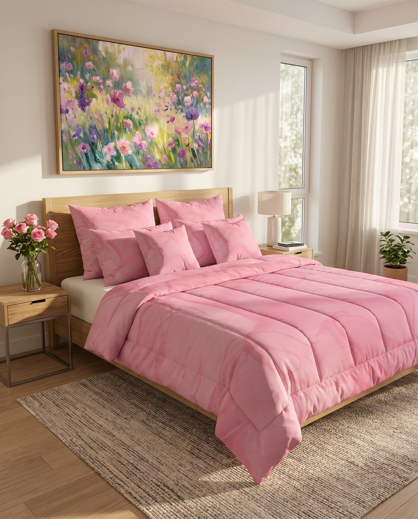 Blush Pink Comforter — Soft Pink Bedding
