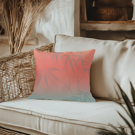 TropiCalm Bamboo Sunset Decorative Pillow