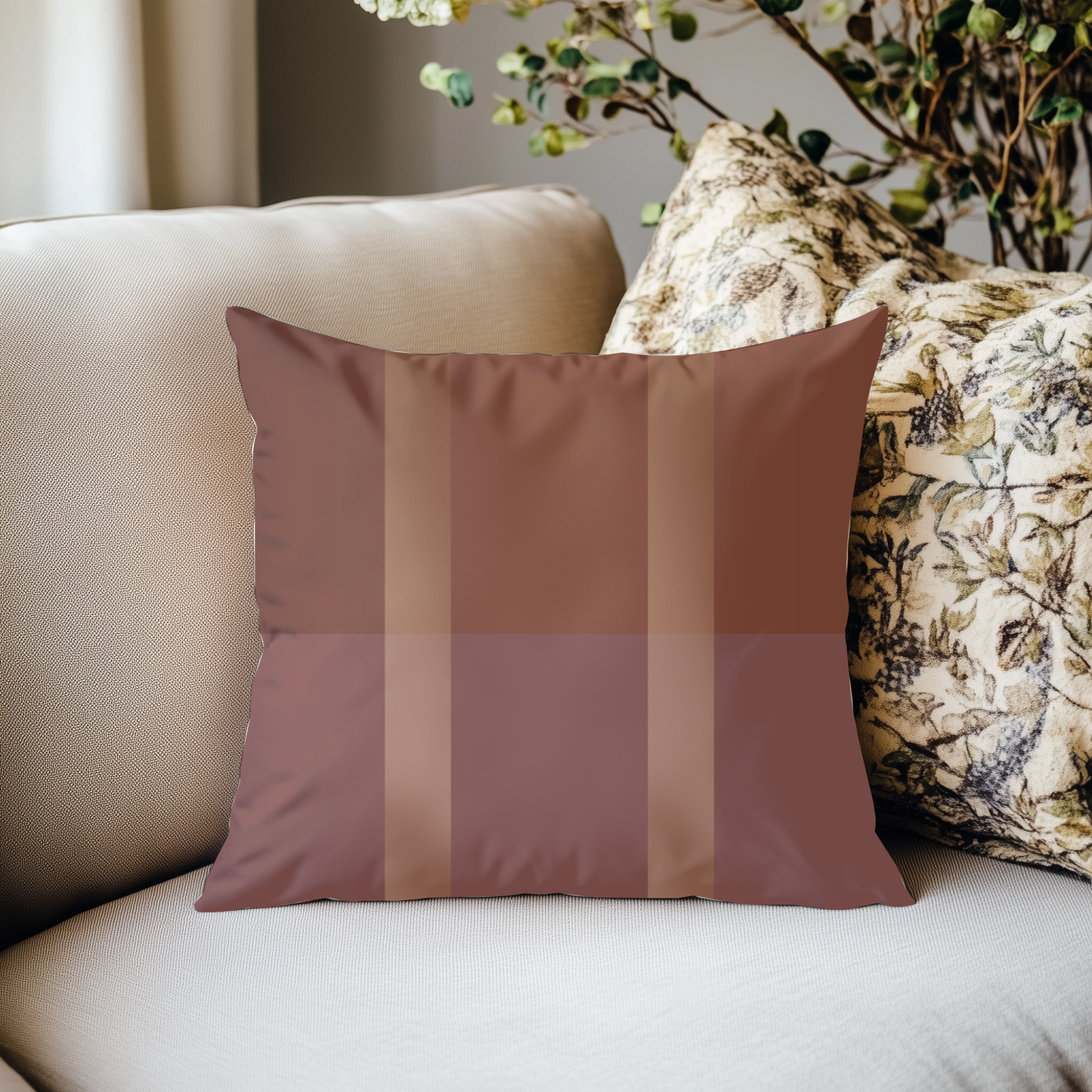 Down to Earth Tone Spun Polyester Square Pillow