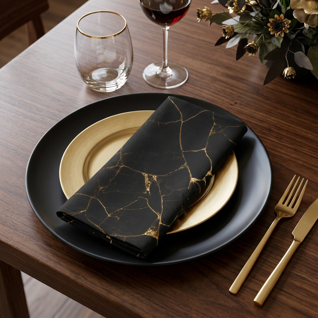 Obsidian Luxe Napkins (Set of 4)