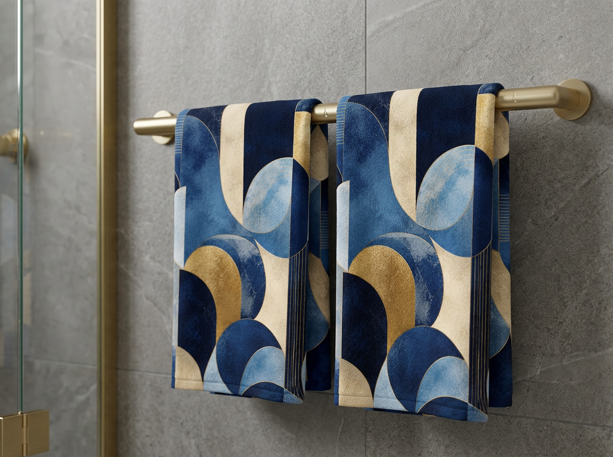 Azure Opulence Mink-Cotton Towel