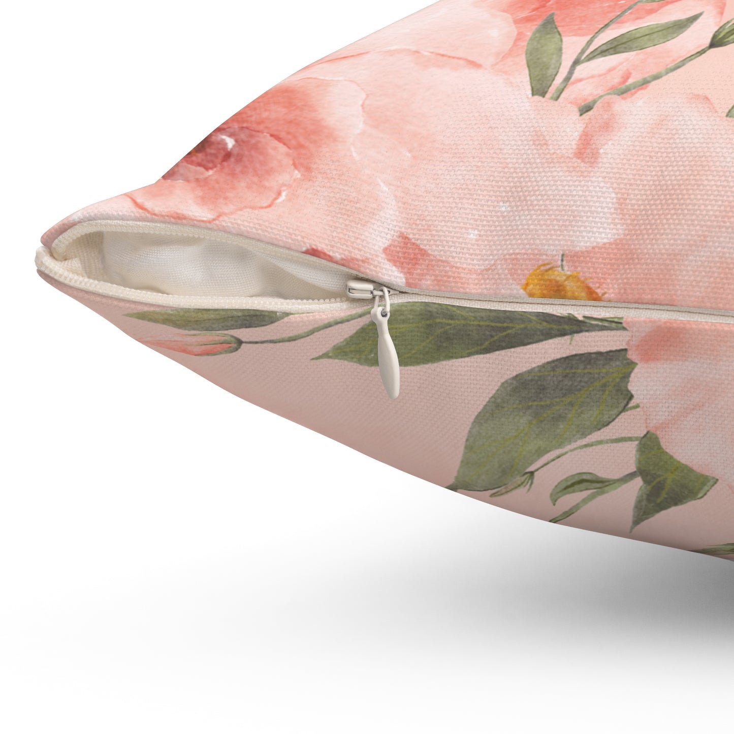 Peachy Keen Polyester Square Pillow