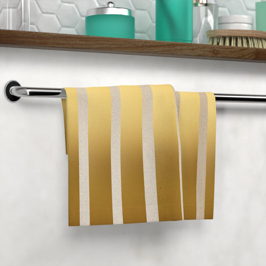 Golden Horizon Face Towel — Luxe Metallic Bathroom Accent