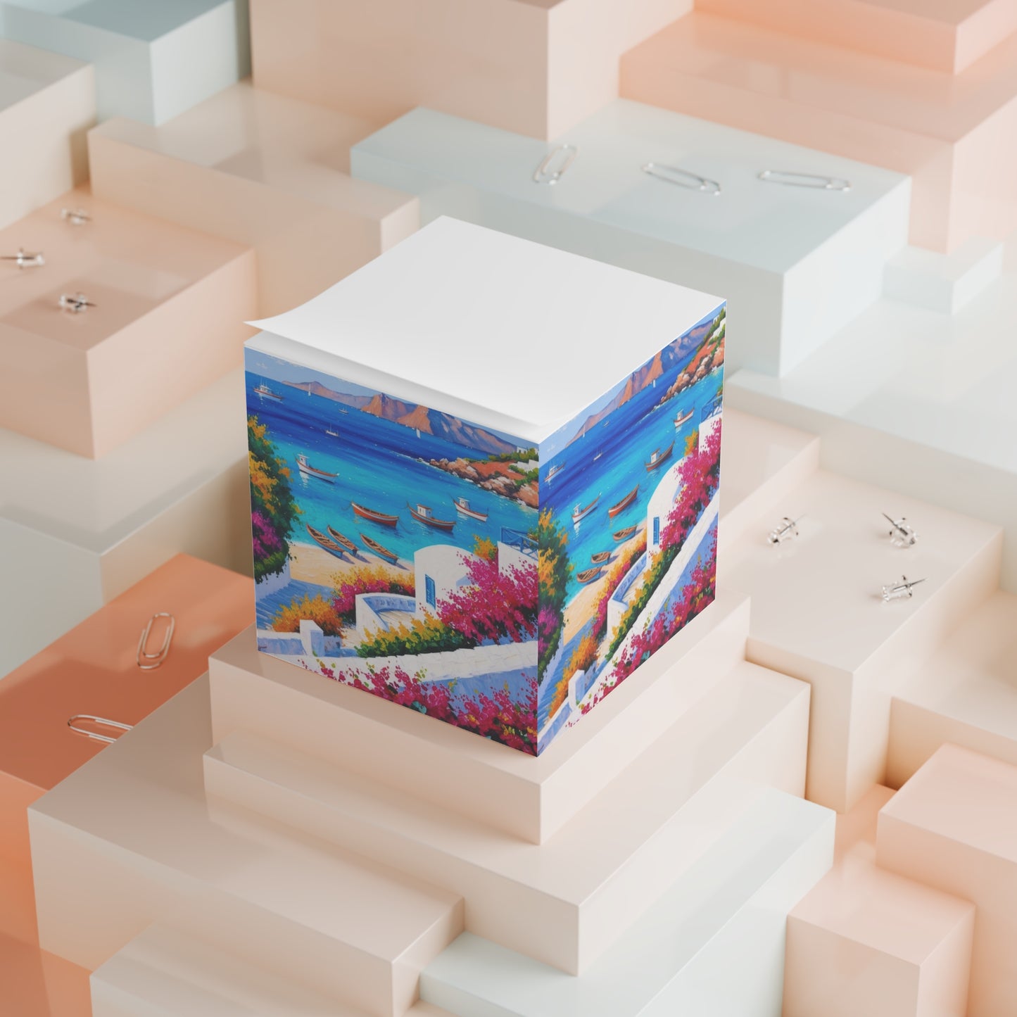 Grecian Seaside Note Cube