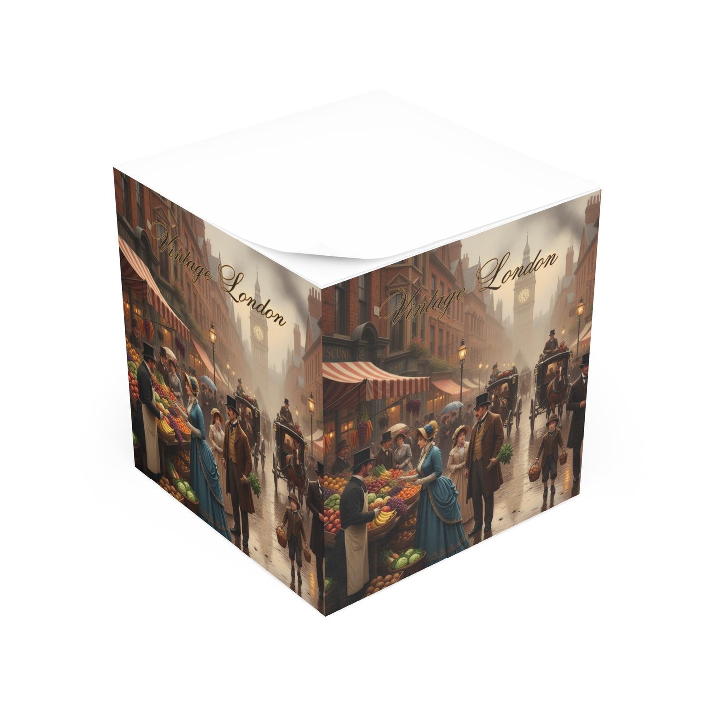 Vintage London Note Cube