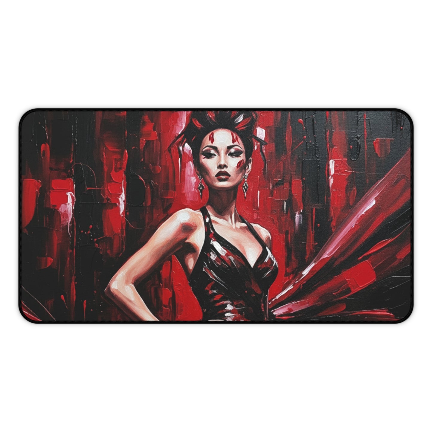 Glam Girl (Red/Black) Desk Mat