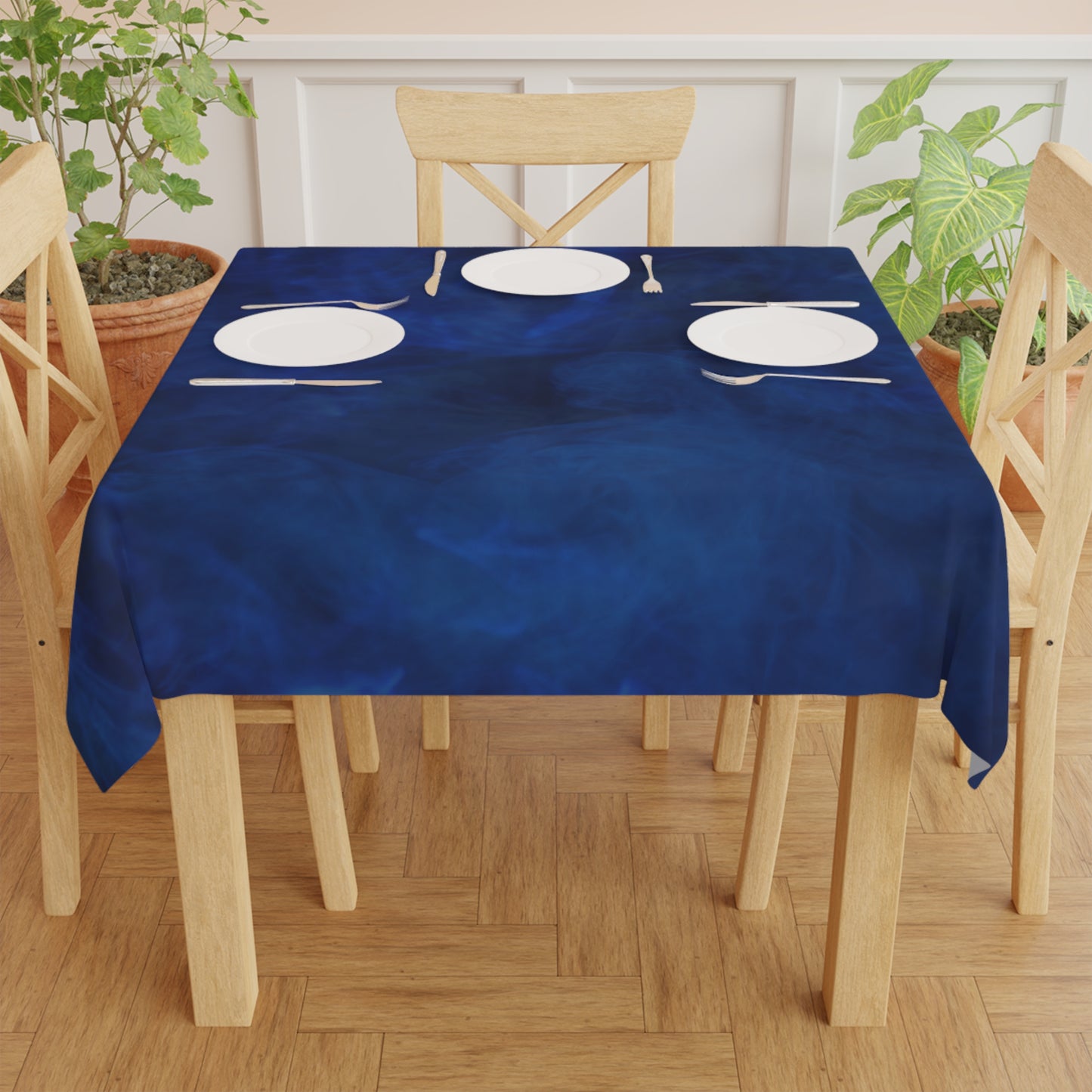 A Kind of Smoky Blue Tablecloth