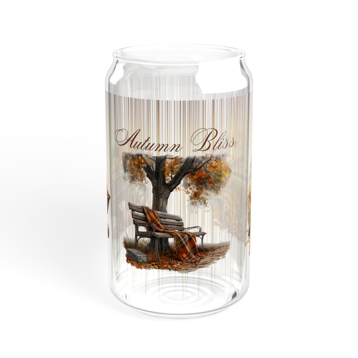 Autumn Bliss Sipper Glass, 16oz