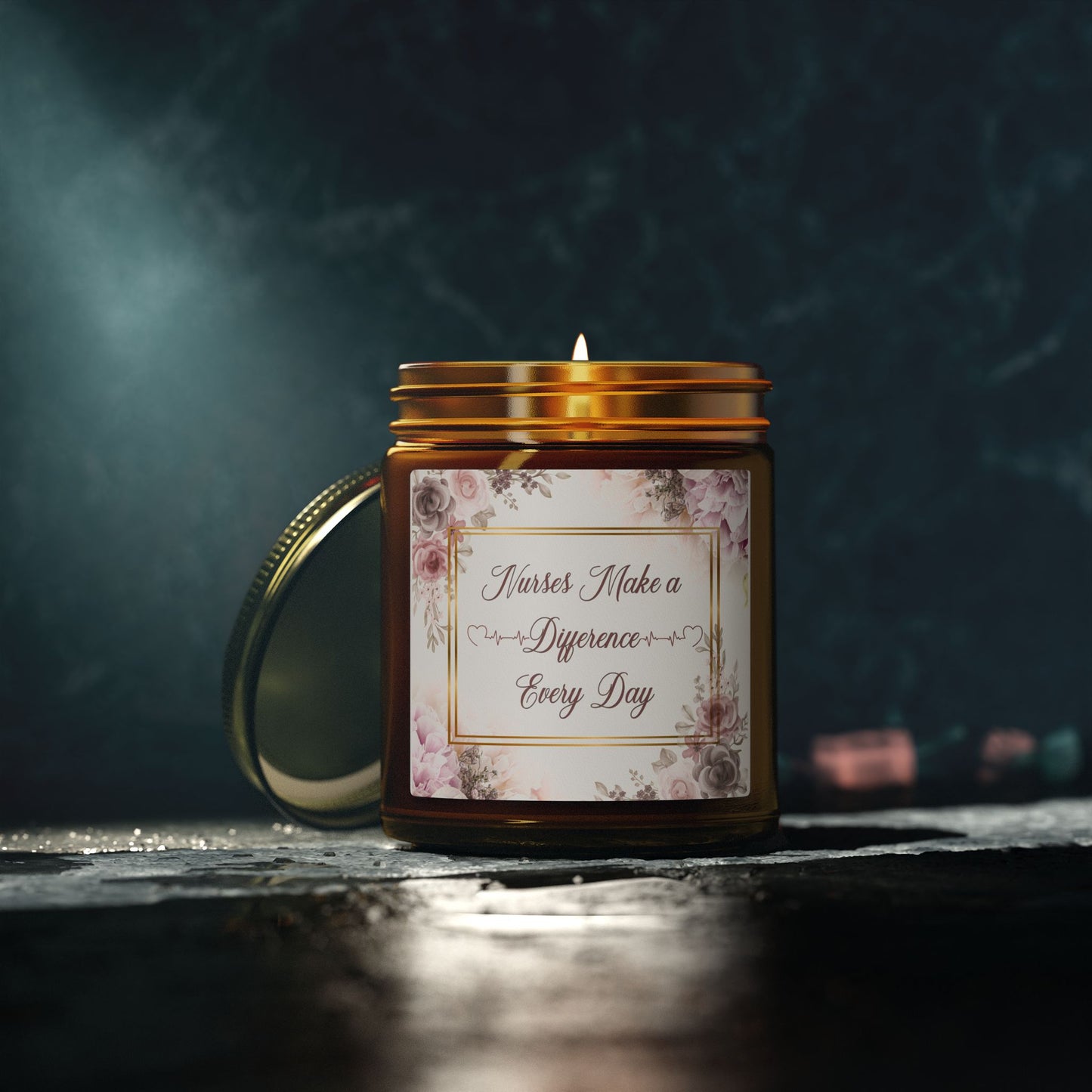 Nurses Make a Difference...Scented Candle — Coconut Apricot Wax (4oz, 9oz)