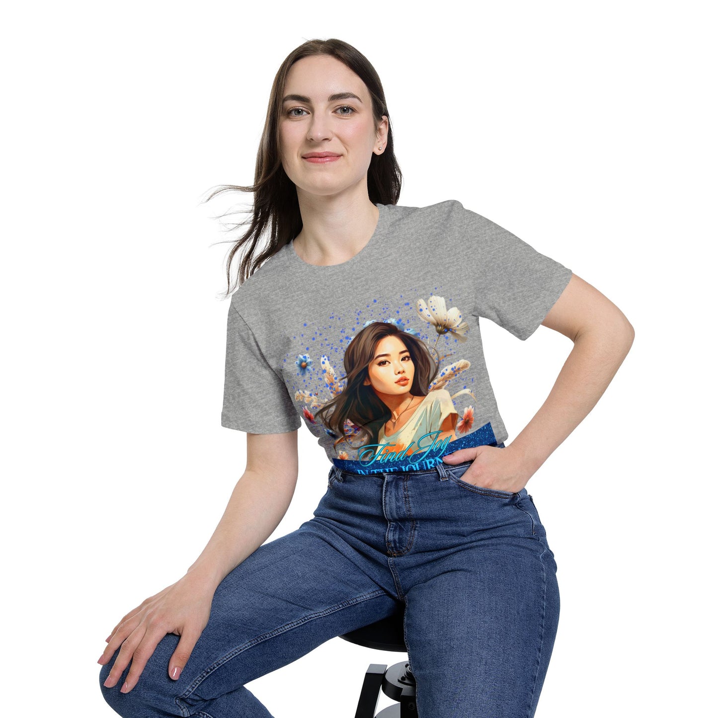 Portrait Graphic T-Shirt — "In The Journey" Floral Portrait Tee