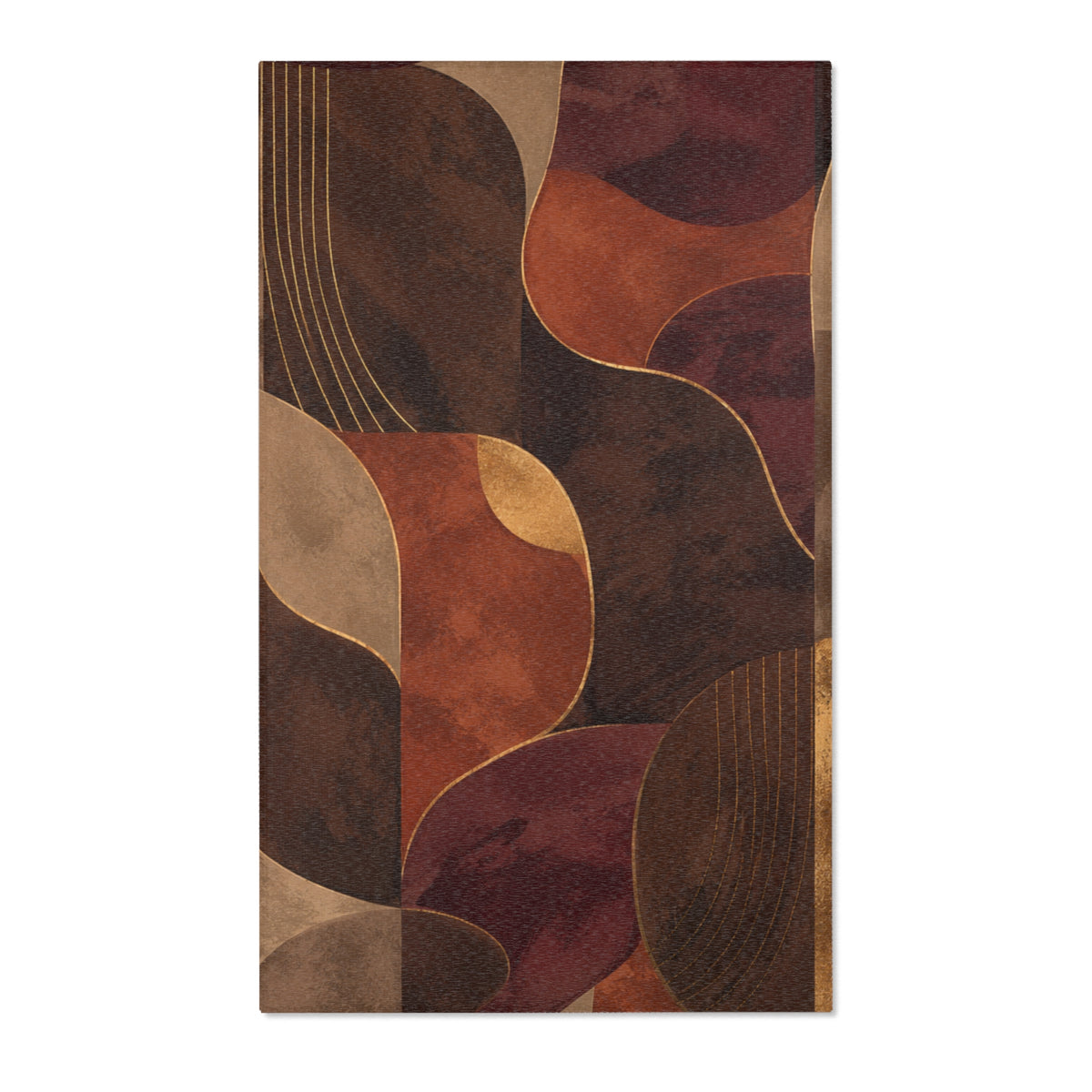 Ember & Earth Area Rug - Mid-Century Modern Geometric Accent Rug