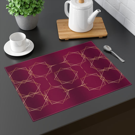 Gilded Elegance (Burgundy) Placemat, 1pc