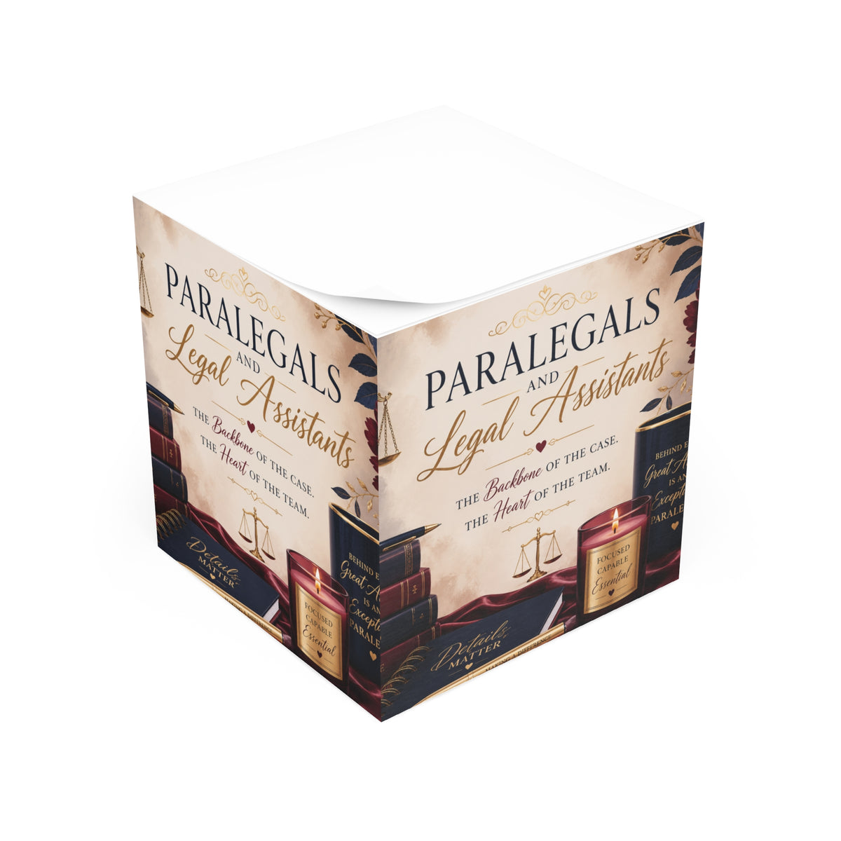 Attorney Paralegals & Legal Assistants Note Cube – Inspirational Desk Memo Block