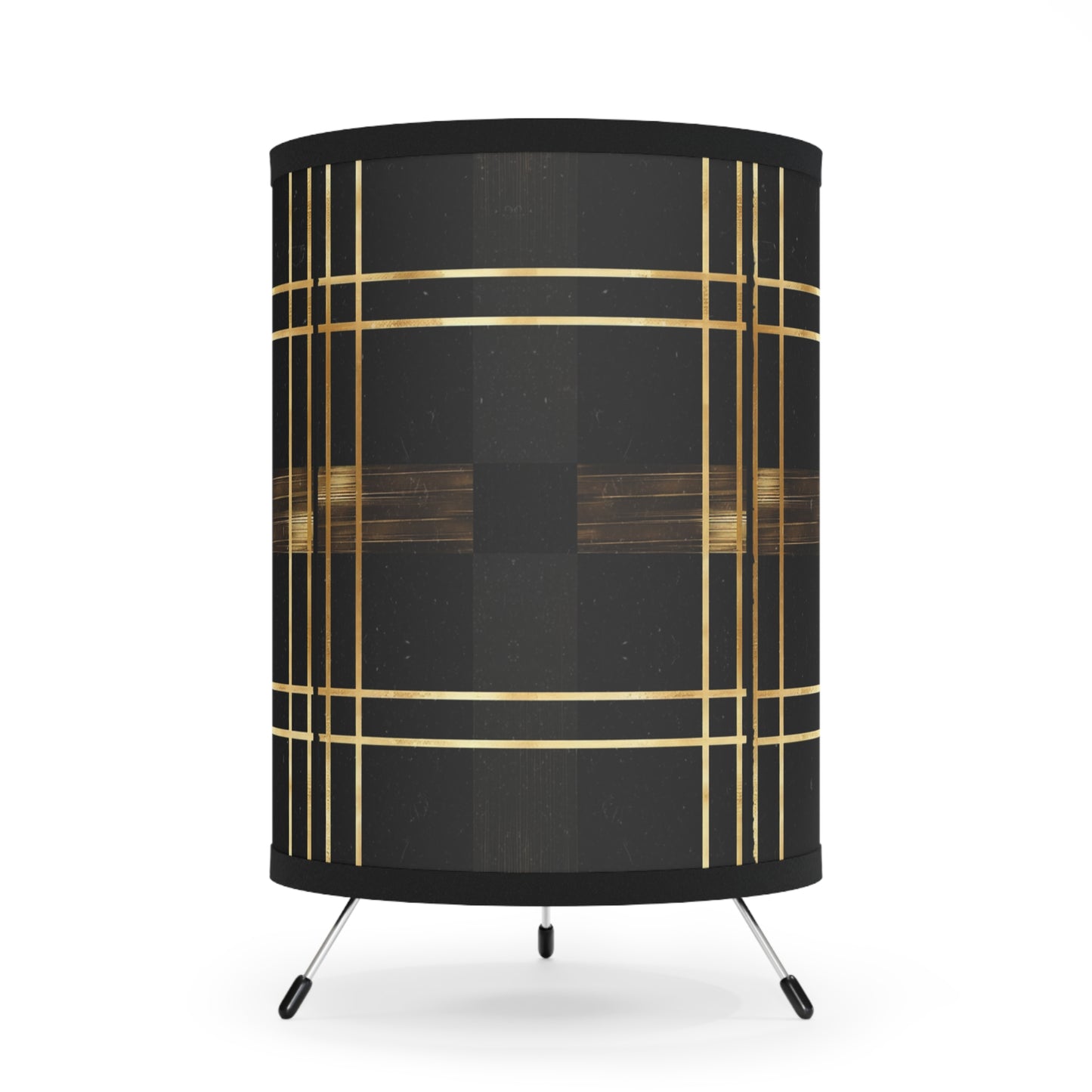 Noir and Gold Glam Tripod Lamp