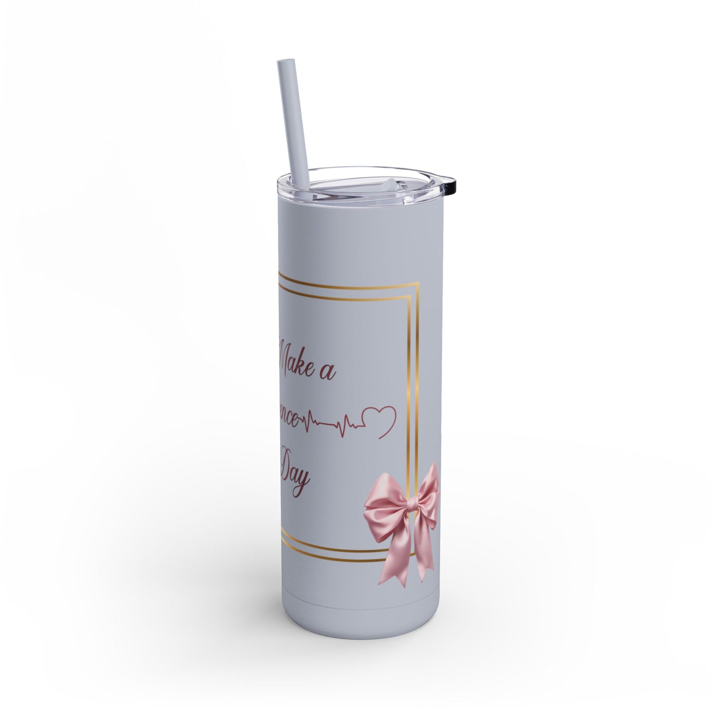 Nurses Make a Difference 2 Maars Maker Skinny Matte Tumbler, 20oz