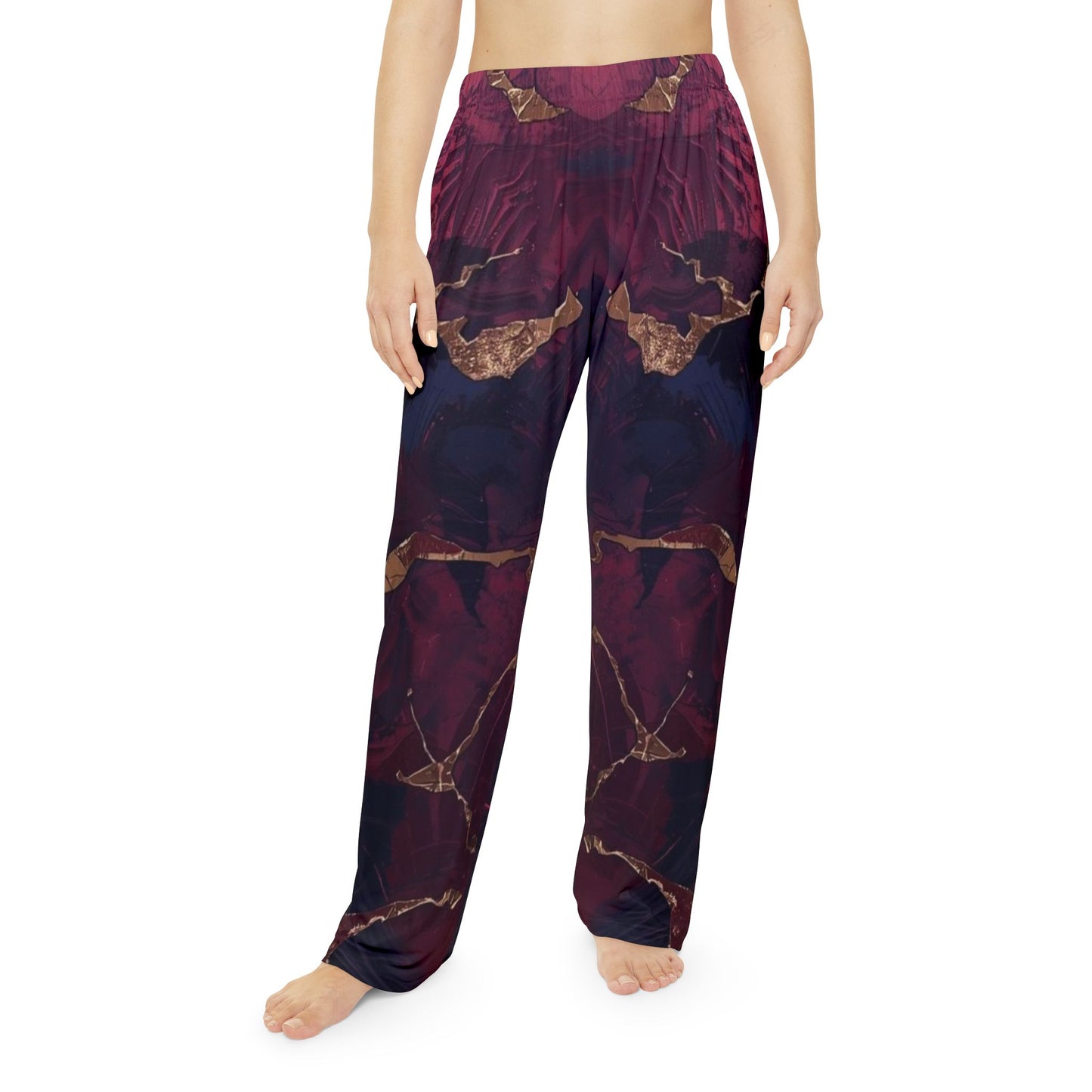 Raspberry Motion Women's Pajama Pants (AOP)