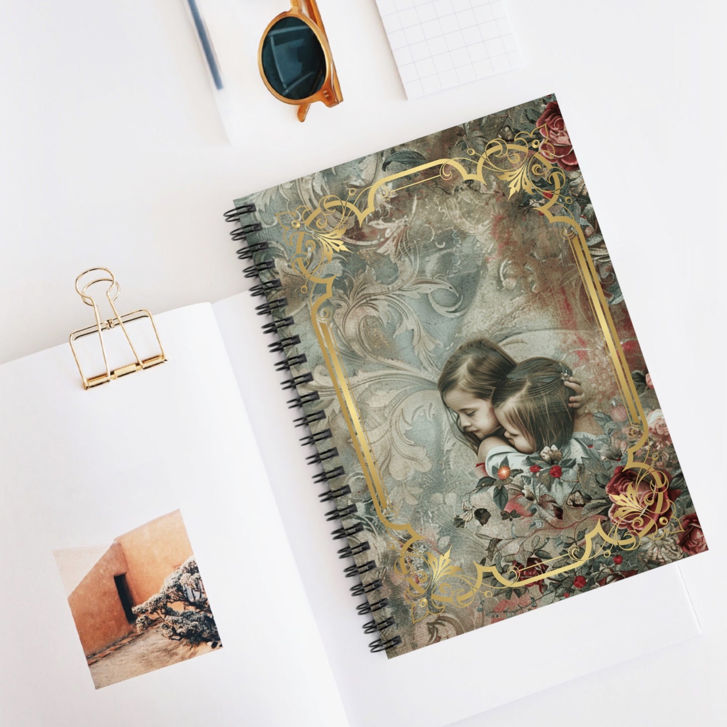 Charming Embrace Spiral Notebook - Ruled Line