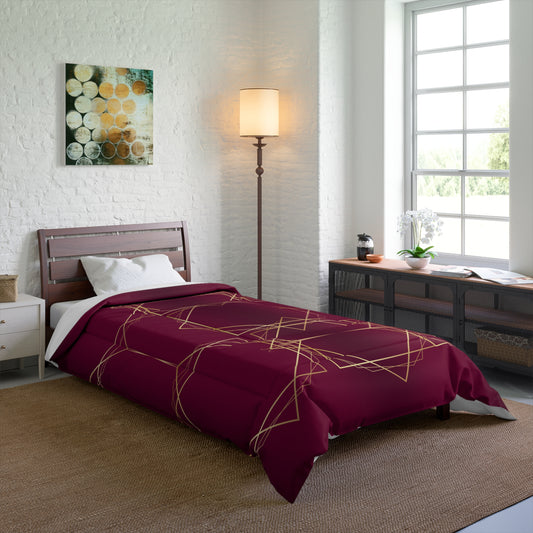 Gilded Elegance (Burgundy) Comforter