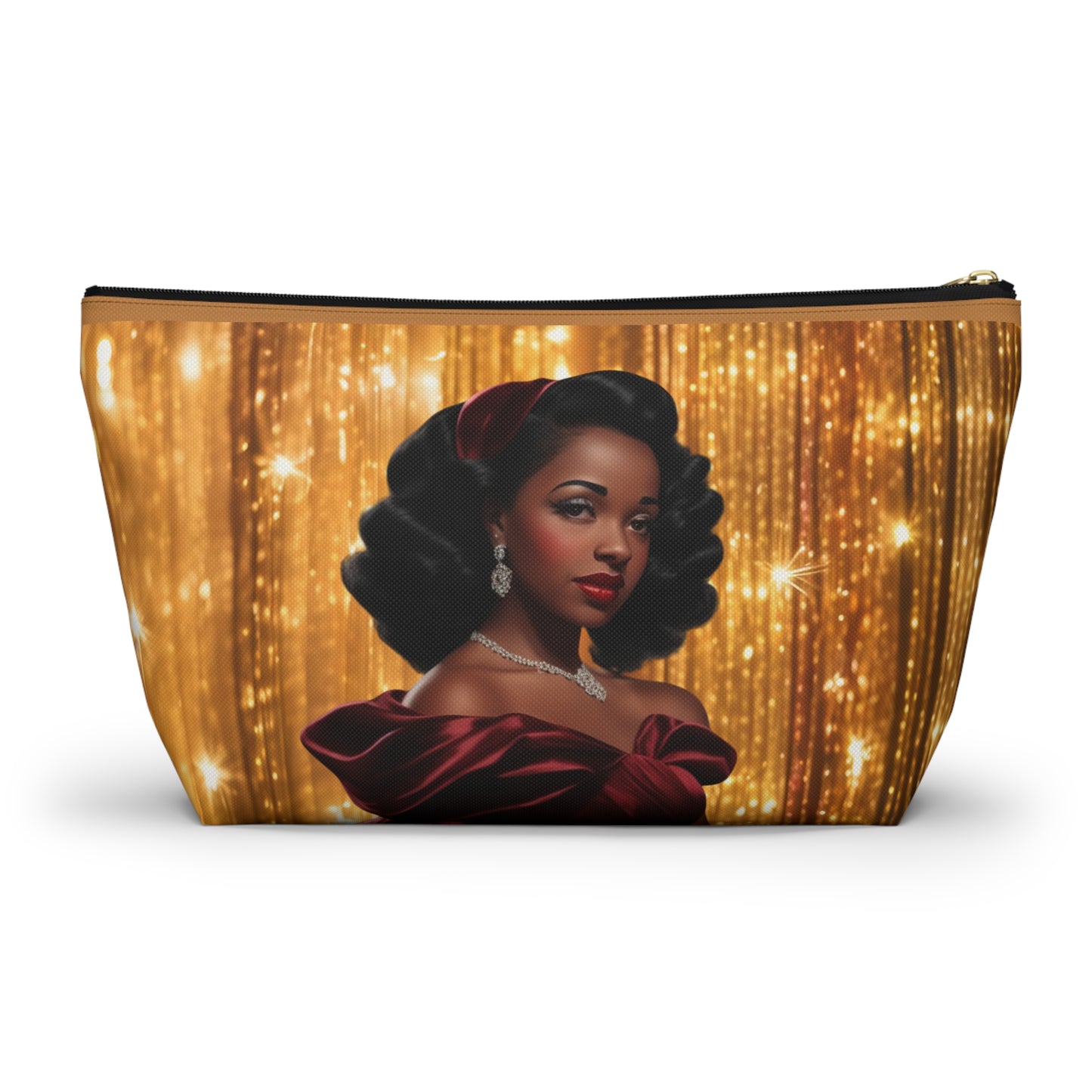 Retro Glam Girl "Myra" Accessory Pouch w T-bottom
