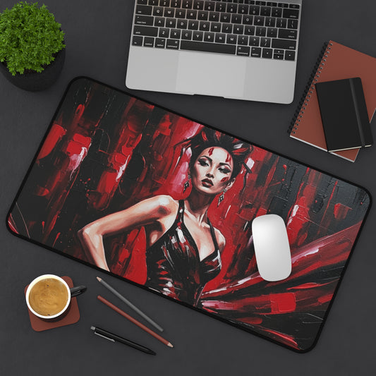 Glam Girl (Red/Black) Desk Mat