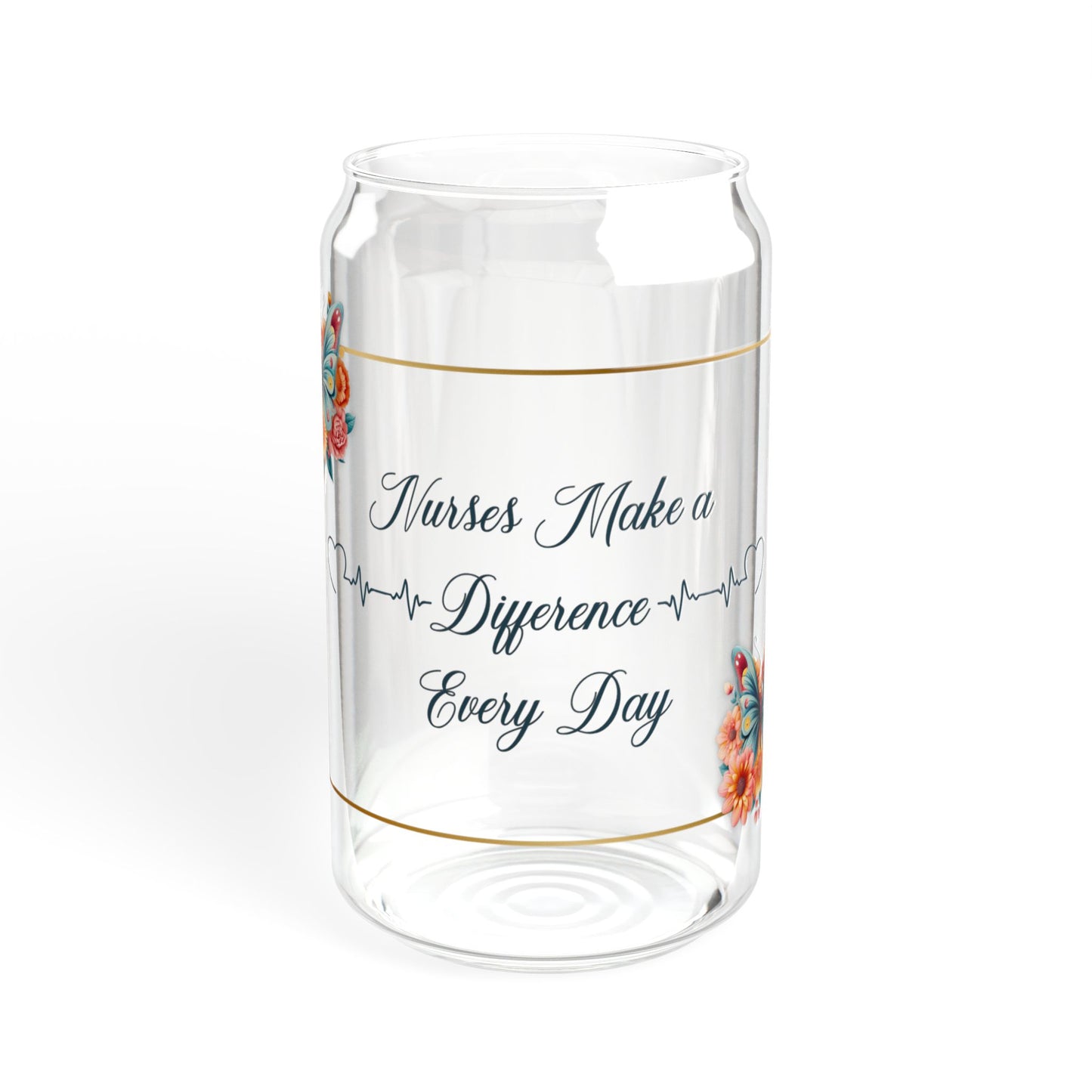 Nurses Make a Difference Sipper Glass, 16oz