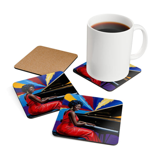 Jazz Serenade Corkwood Coaster Set