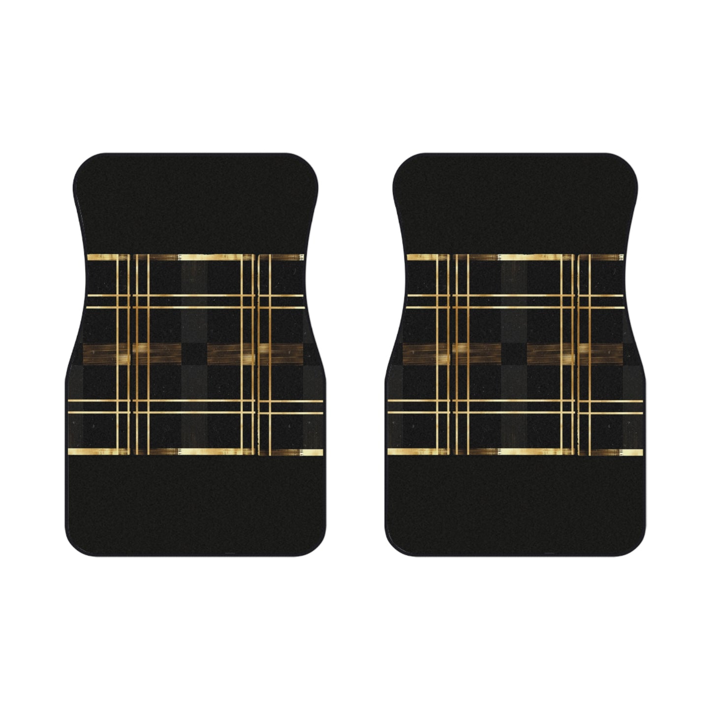Noir & Gold Glam Car Mats (2x Front)
