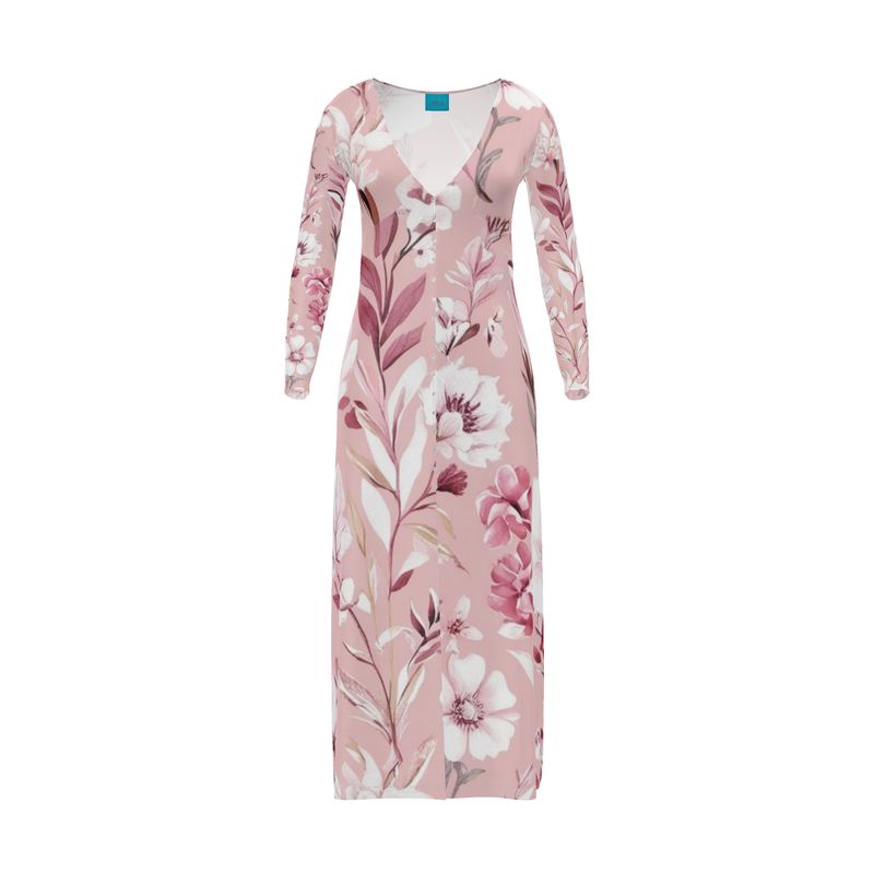 Pink & White Floral Ladies Cardigan