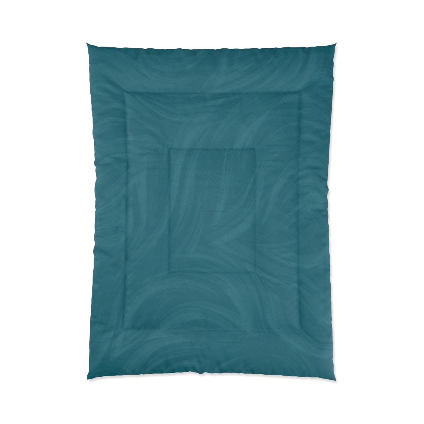 Teal Wave Comforter – Modern Minimal Bedroom Bedding