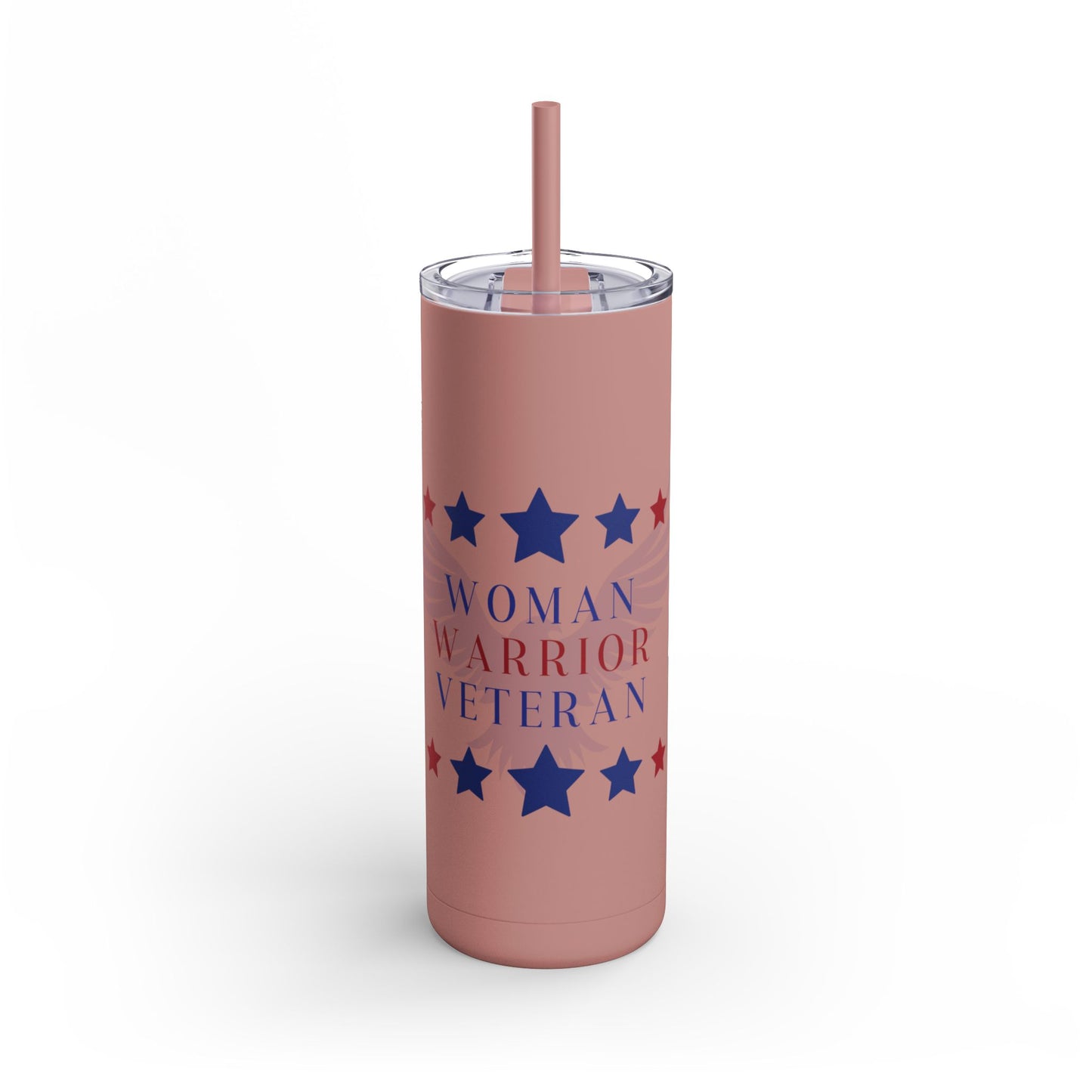 Woman, Warrior, Veteran Maars Maker Skinny Matte Tumbler, 20oz