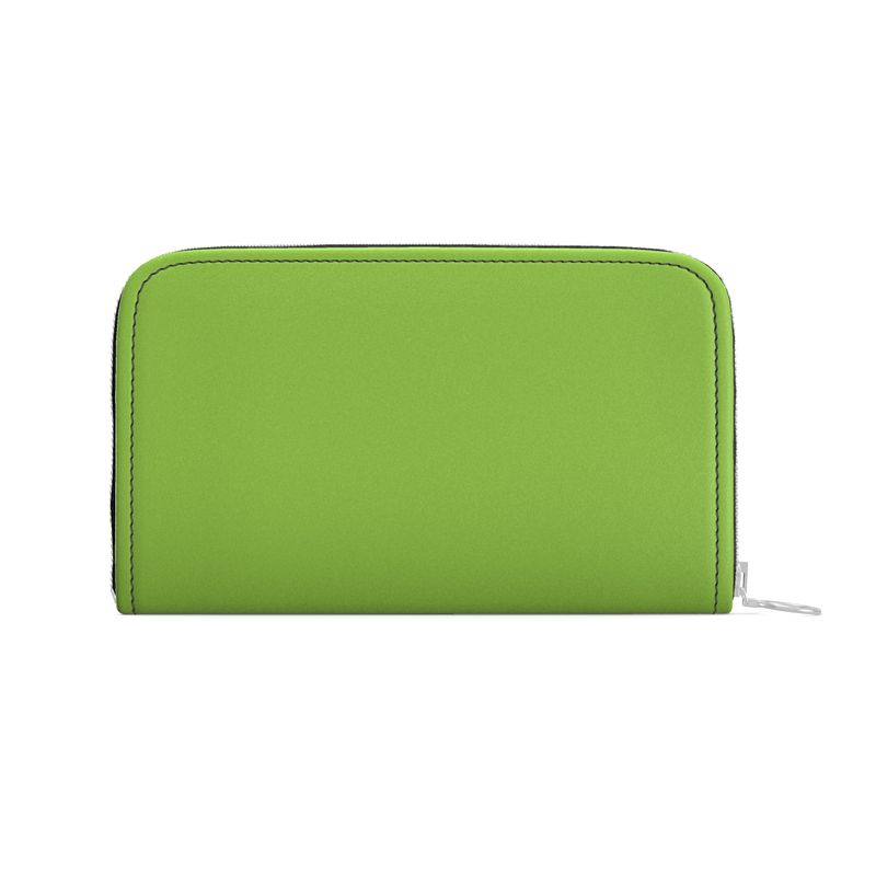 Chartreuse Leather Zip Wallet