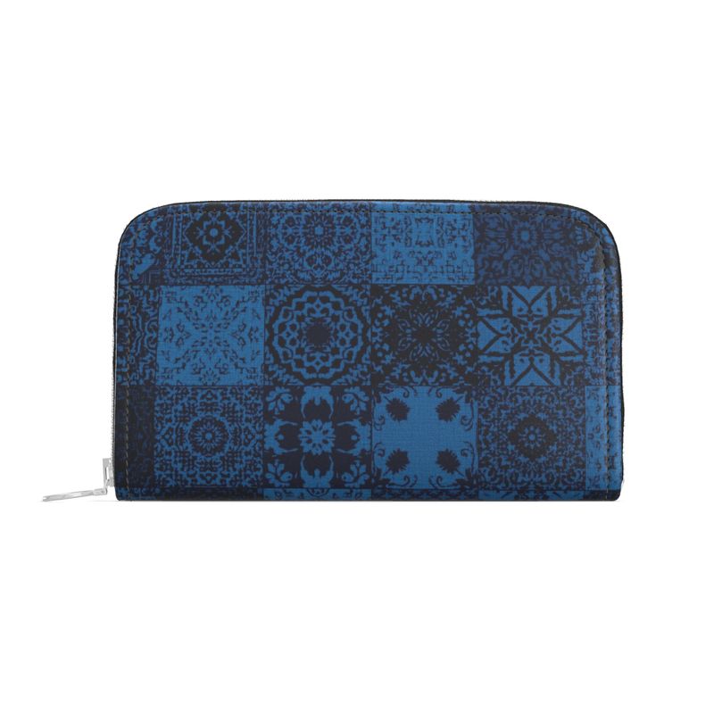 Boheme Bleu Leather Zip Wallet
