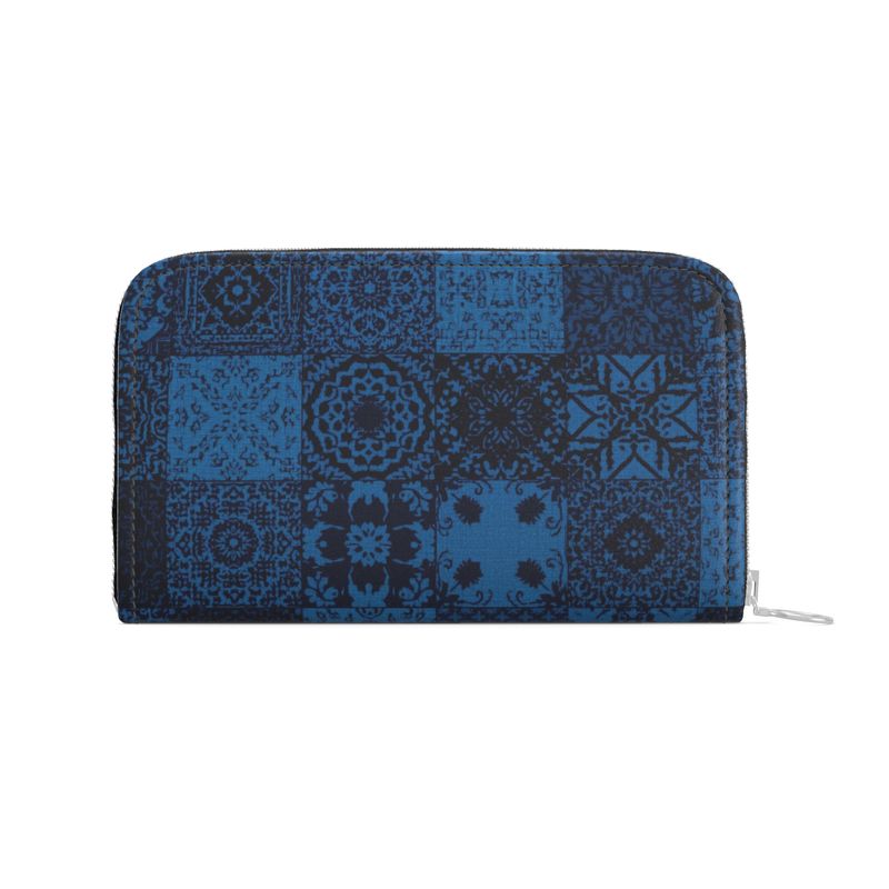 Boheme Bleu Leather Zip Wallet