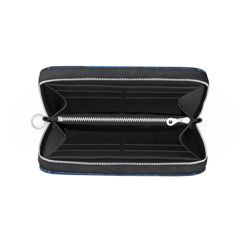Boheme Bleu Leather Zip Wallet