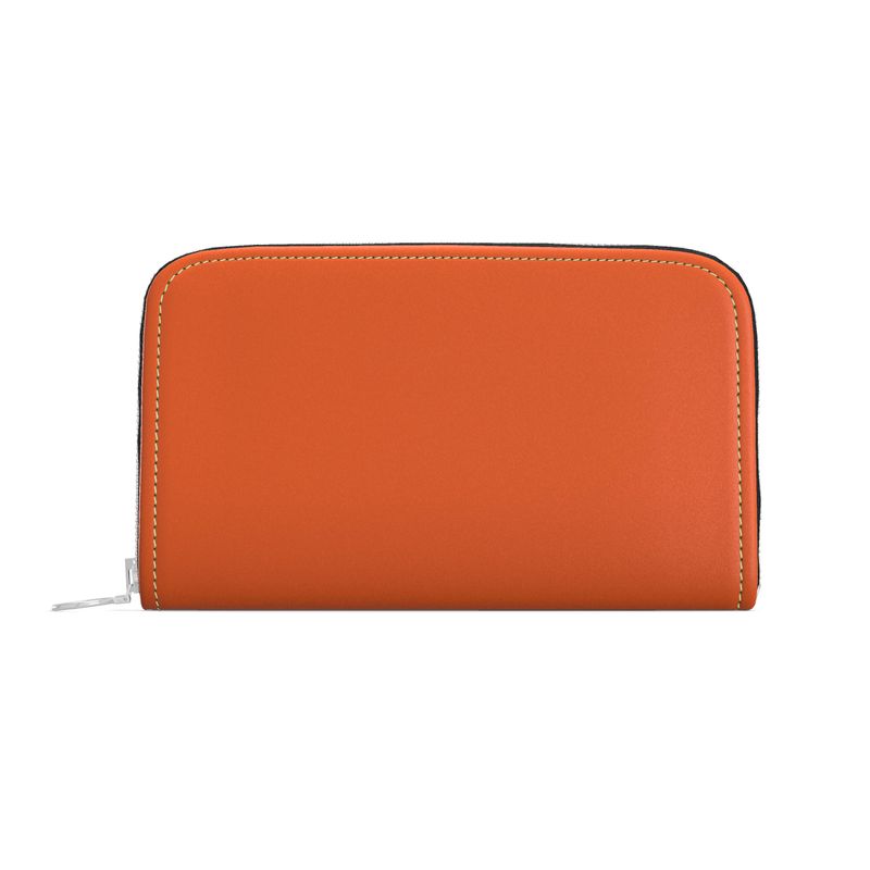 Tangerine Dream Leather Zip Wallet