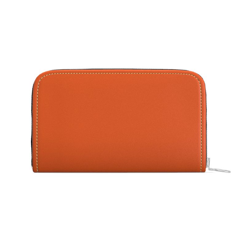 Tangerine Dream Leather Zip Wallet