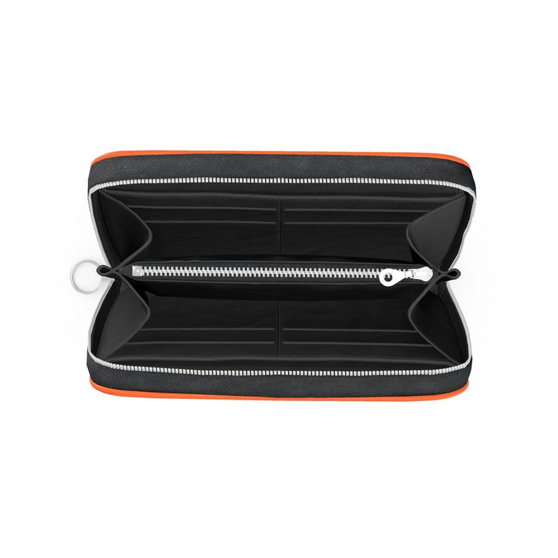 Tangerine Dream Leather Zip Wallet