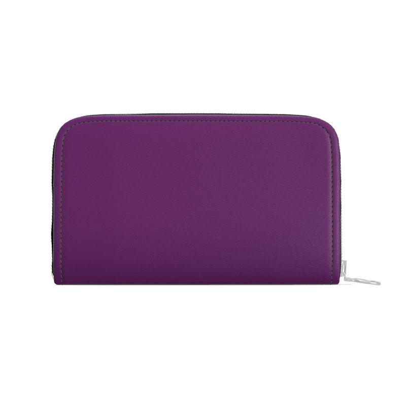 Plum Prestige Leather Zip Wallet