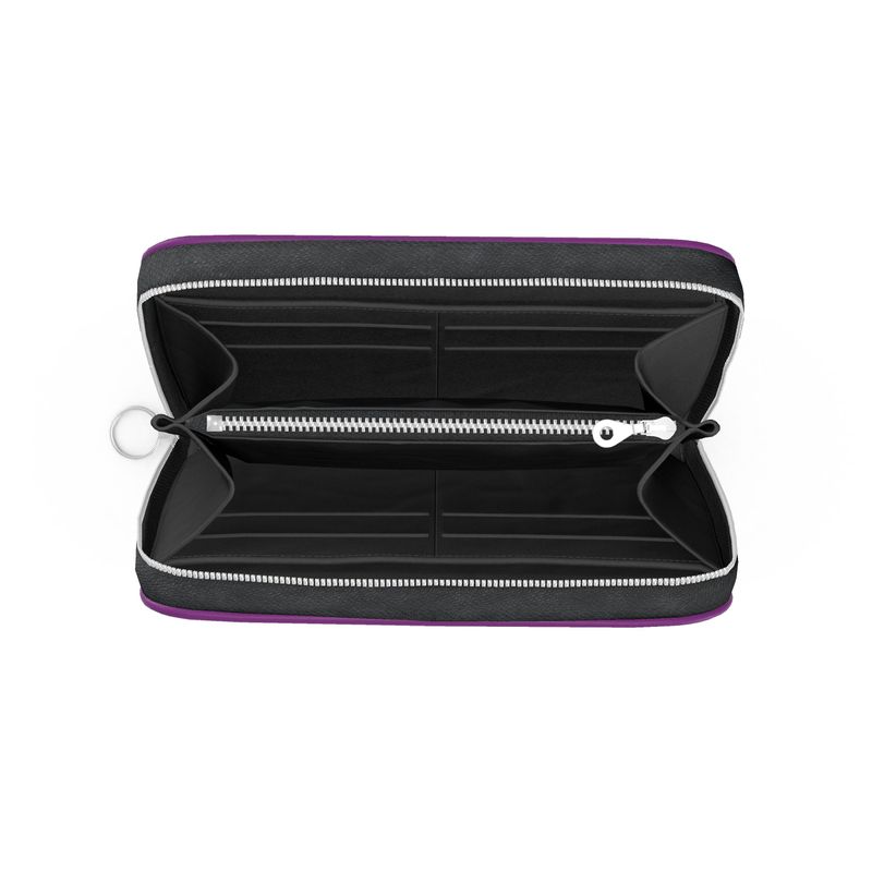 Plum Prestige Leather Zip Wallet