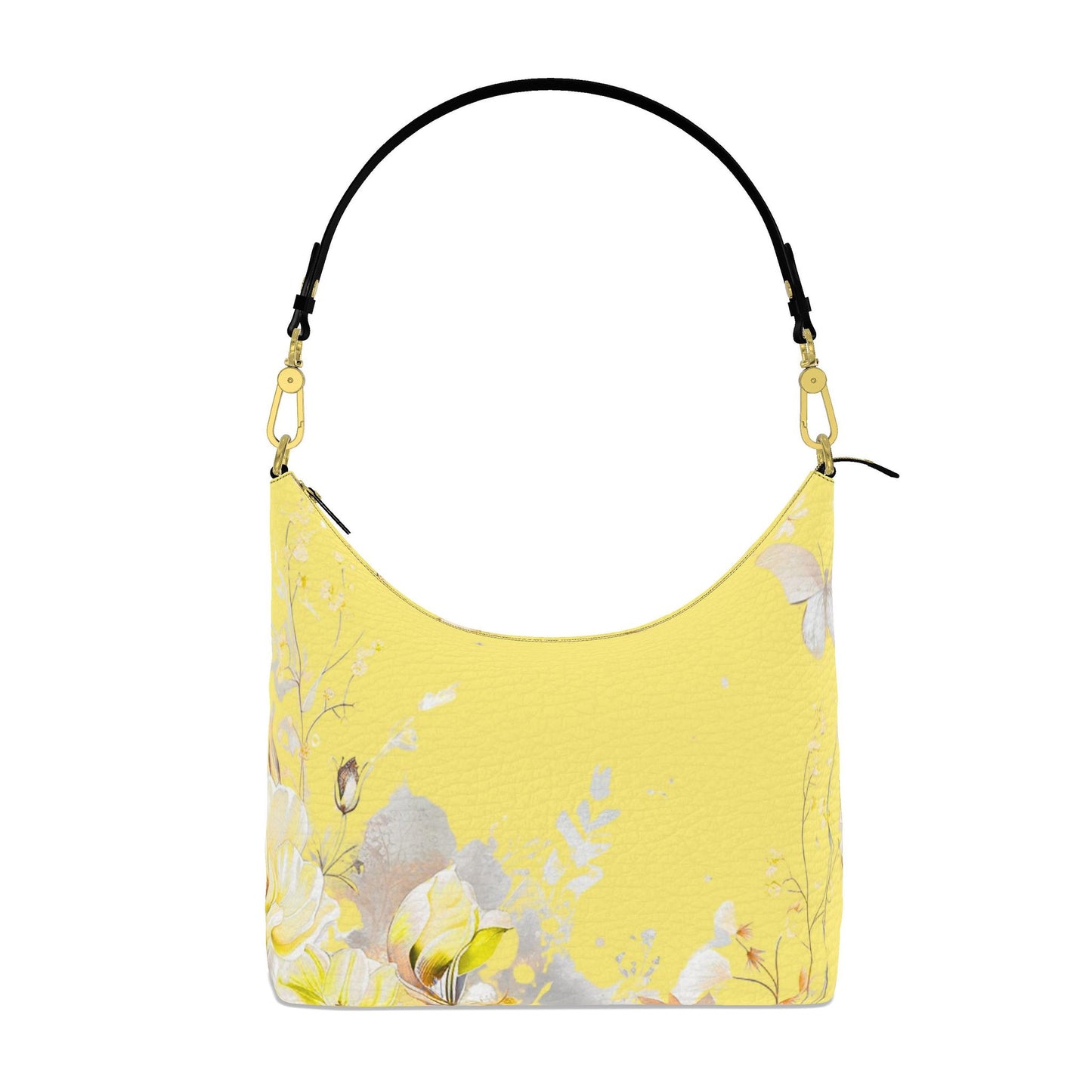Canary Floral Square Hobo Bag