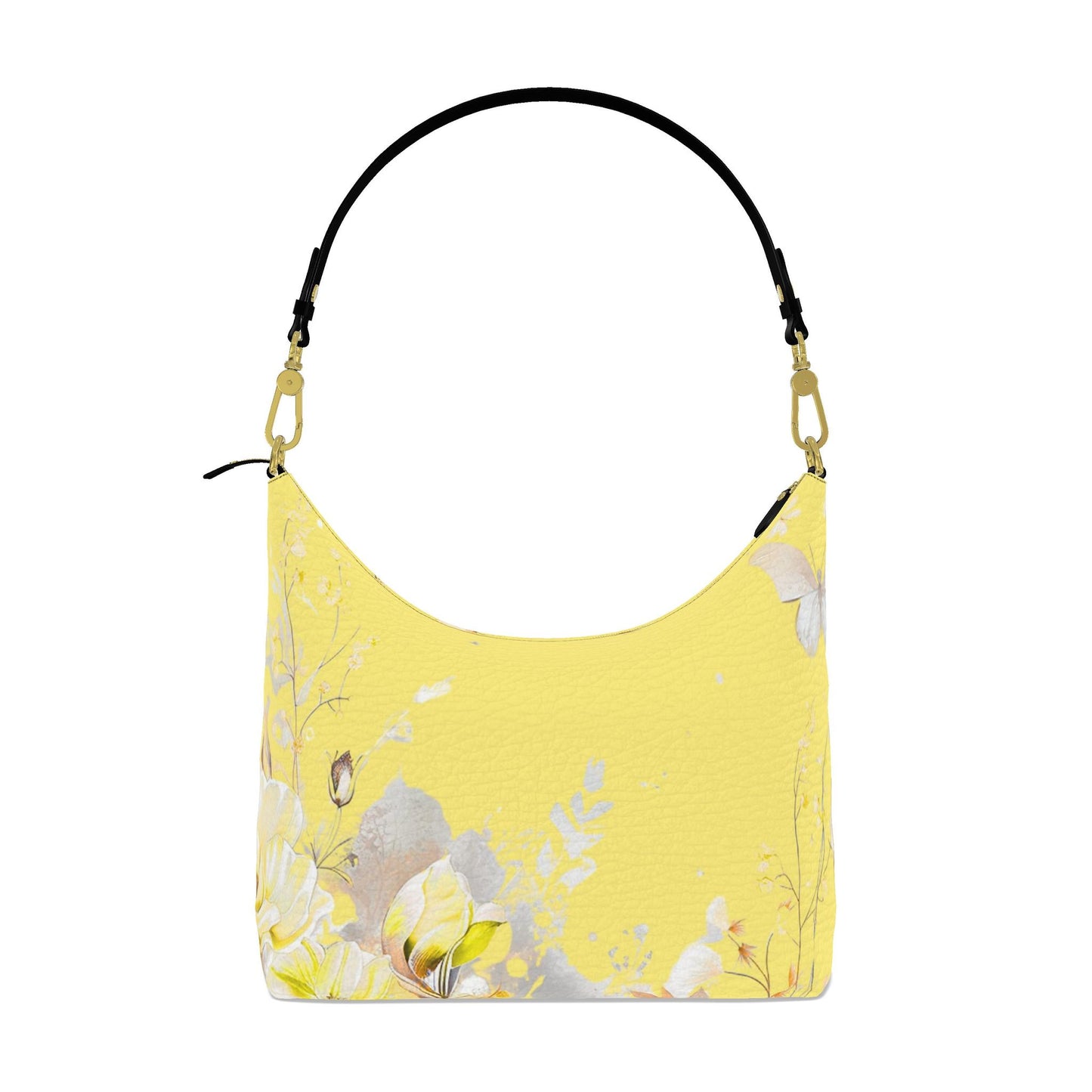 Canary Floral Square Hobo Bag