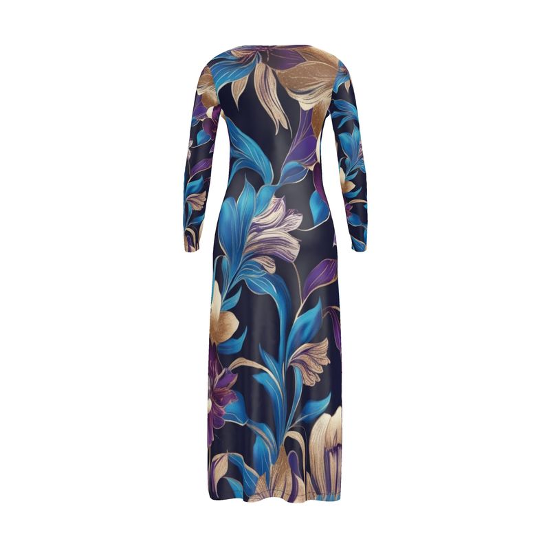 Purple/Blue Boho Floral Ladies Cardigan