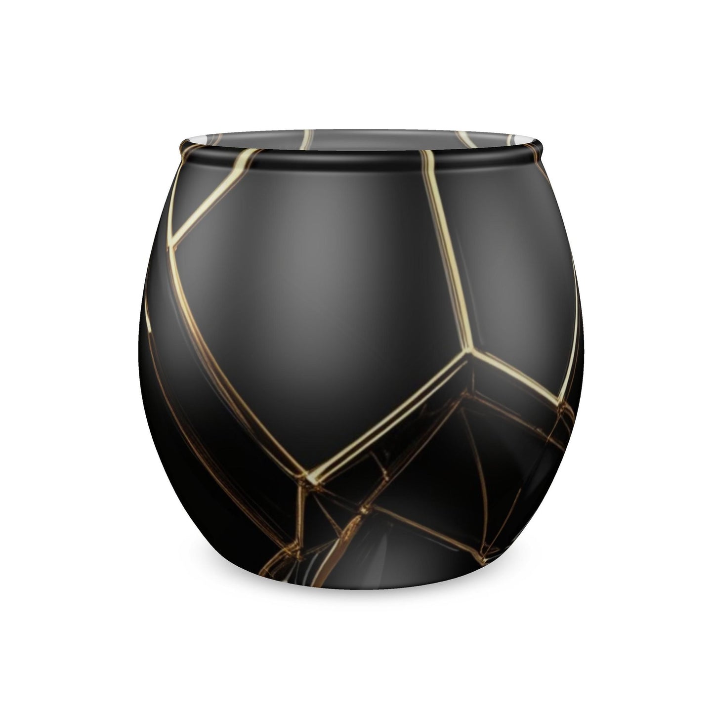 Obsidian Luxe Glass Tealight Candle Holder