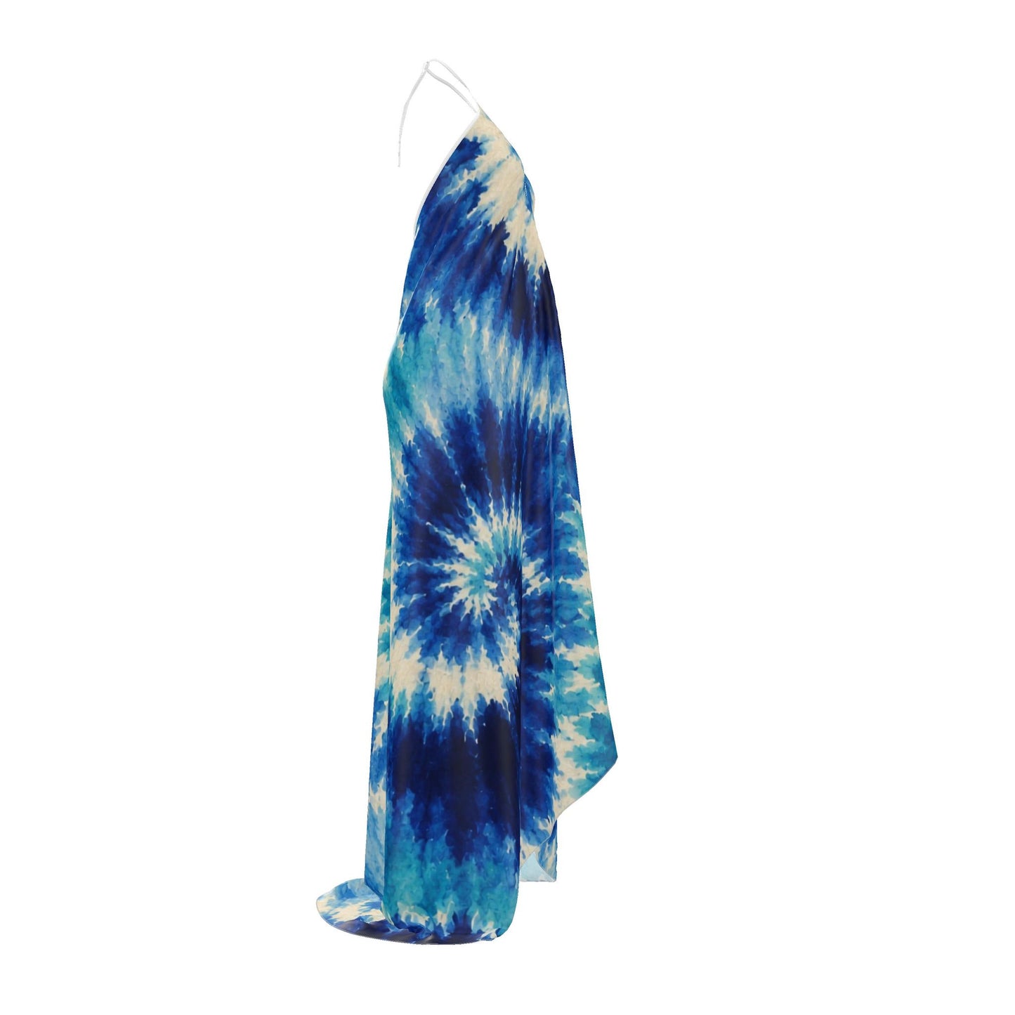 Blue/Aqua Flow Halterneck backless dress